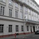 Five storey neoclassical cornerhouse by Mátyás Zitterbarth in 1835. Listed monument ID 416 - Budapest District V., Akadémia St. 1., Vigyázó Ferenc St. 2
